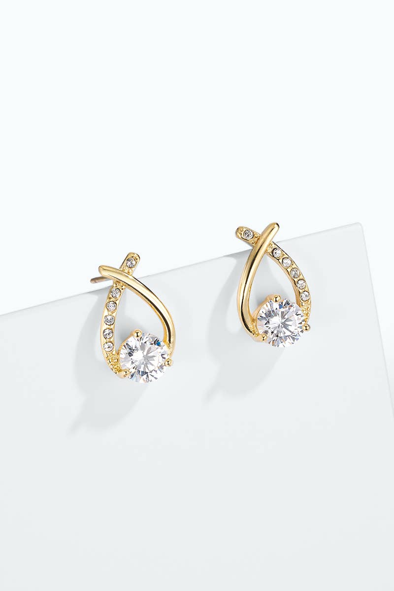 Stainless steel earrings: Gold