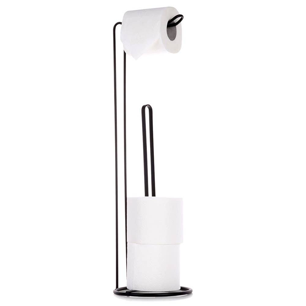 Toilet Paper Stand Metal Black 54 cm 569736