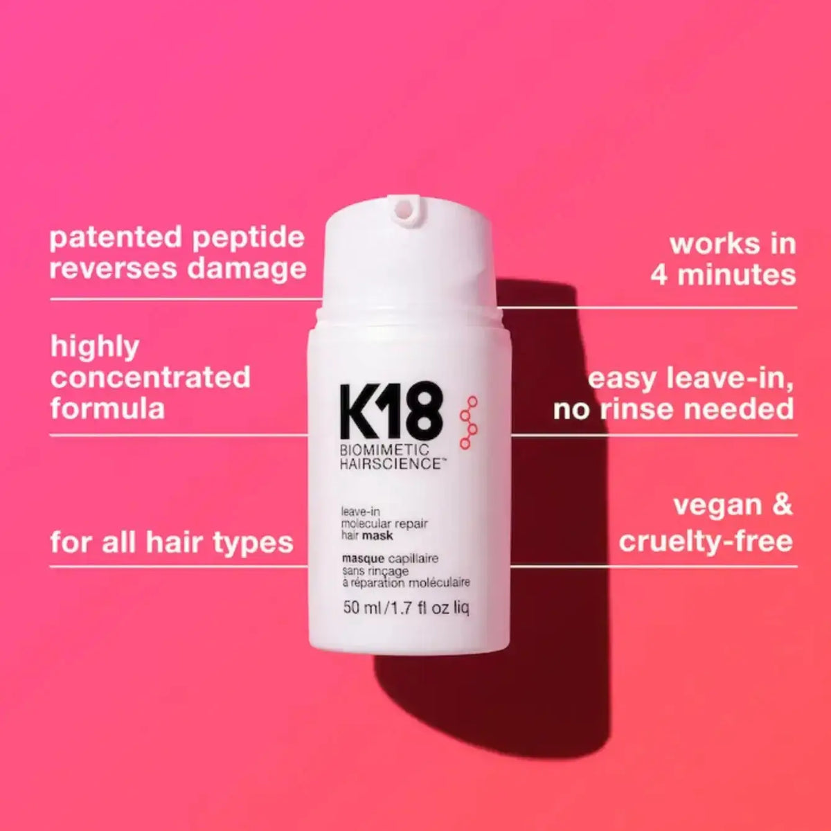 K18-31005 K18 Leave-In Molecular Repair Hair Mask (50ml)