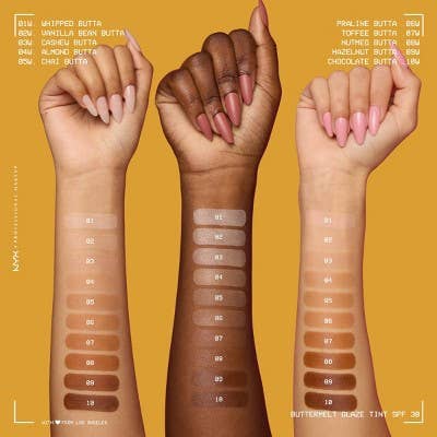 NYX Professional Makeup Buttermelt Glaze Skin Tint with SPF 30 Chocolate Butta 1.01 fl oz - Imperfect Container