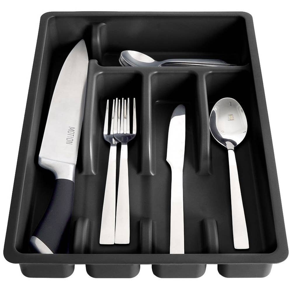 Cutlery Drawer Organiser Black 36x25.5 cm 229048-C