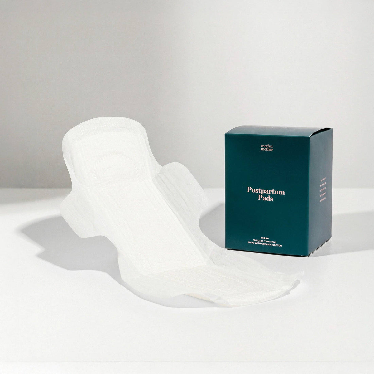 Organic Cotton Postpartum Pads — Overnight Absorbency