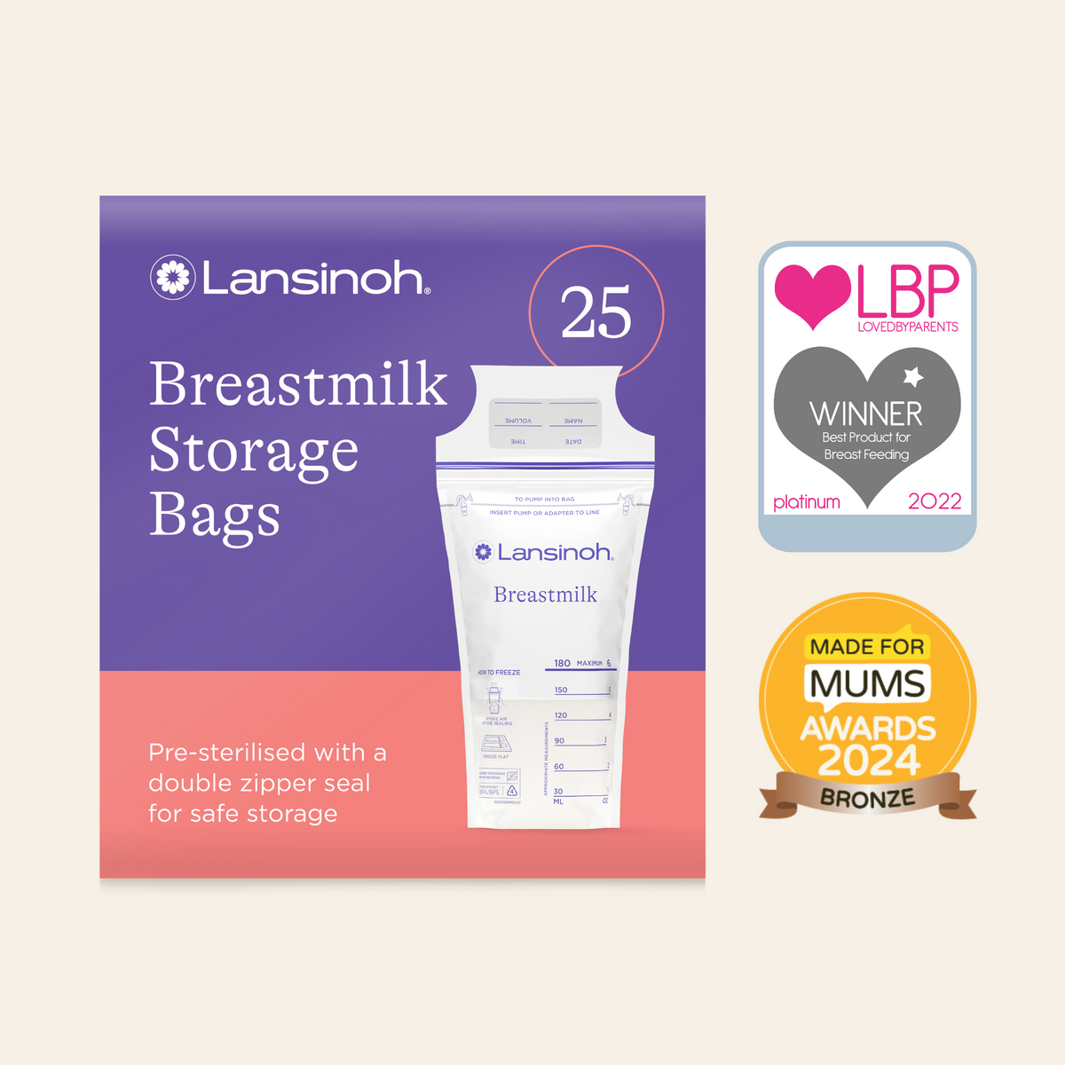 Lansinoh Breastmilk Storage Bags 25 pieces