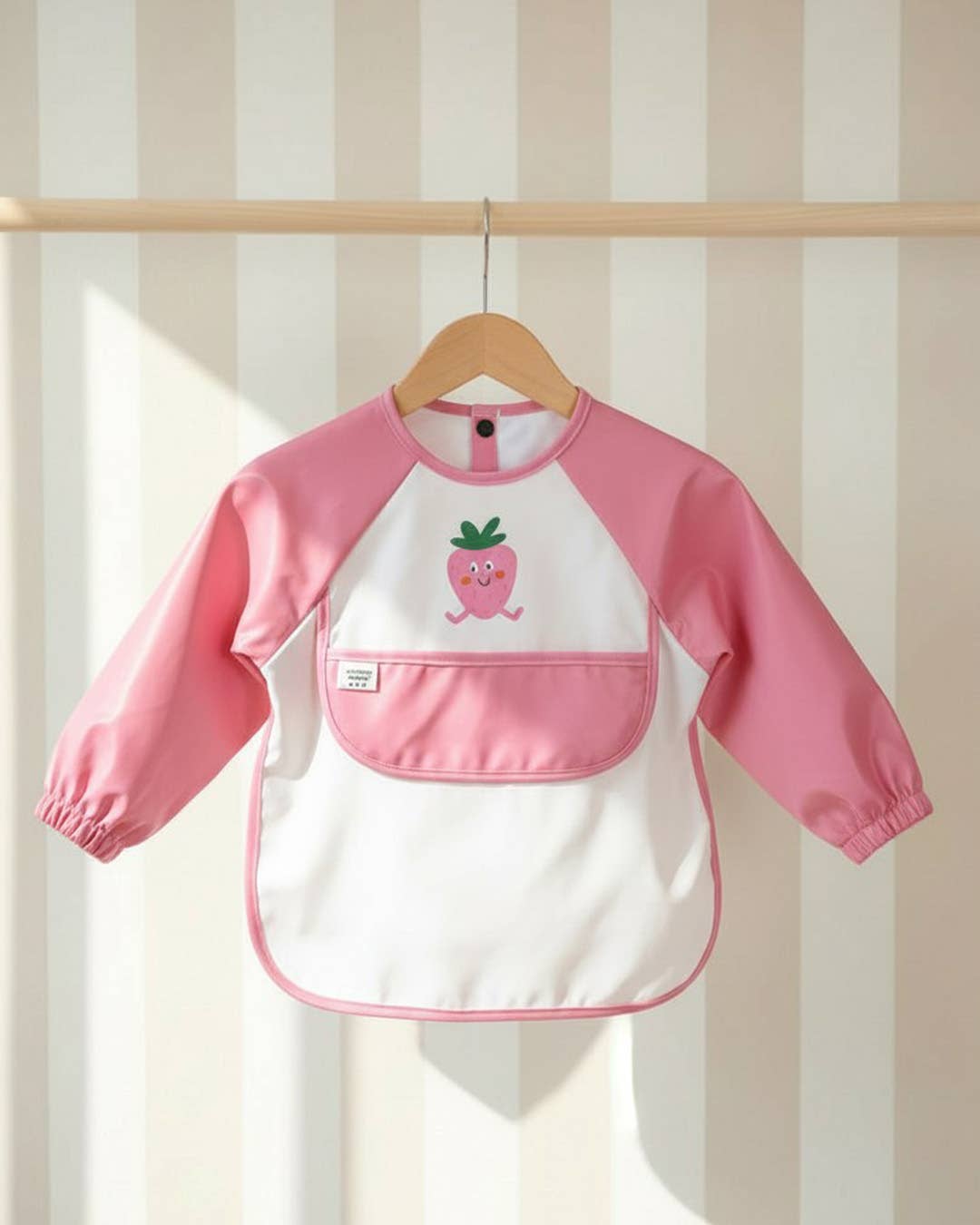 Maé the Bib Apron: Pink / S (3-18 months)