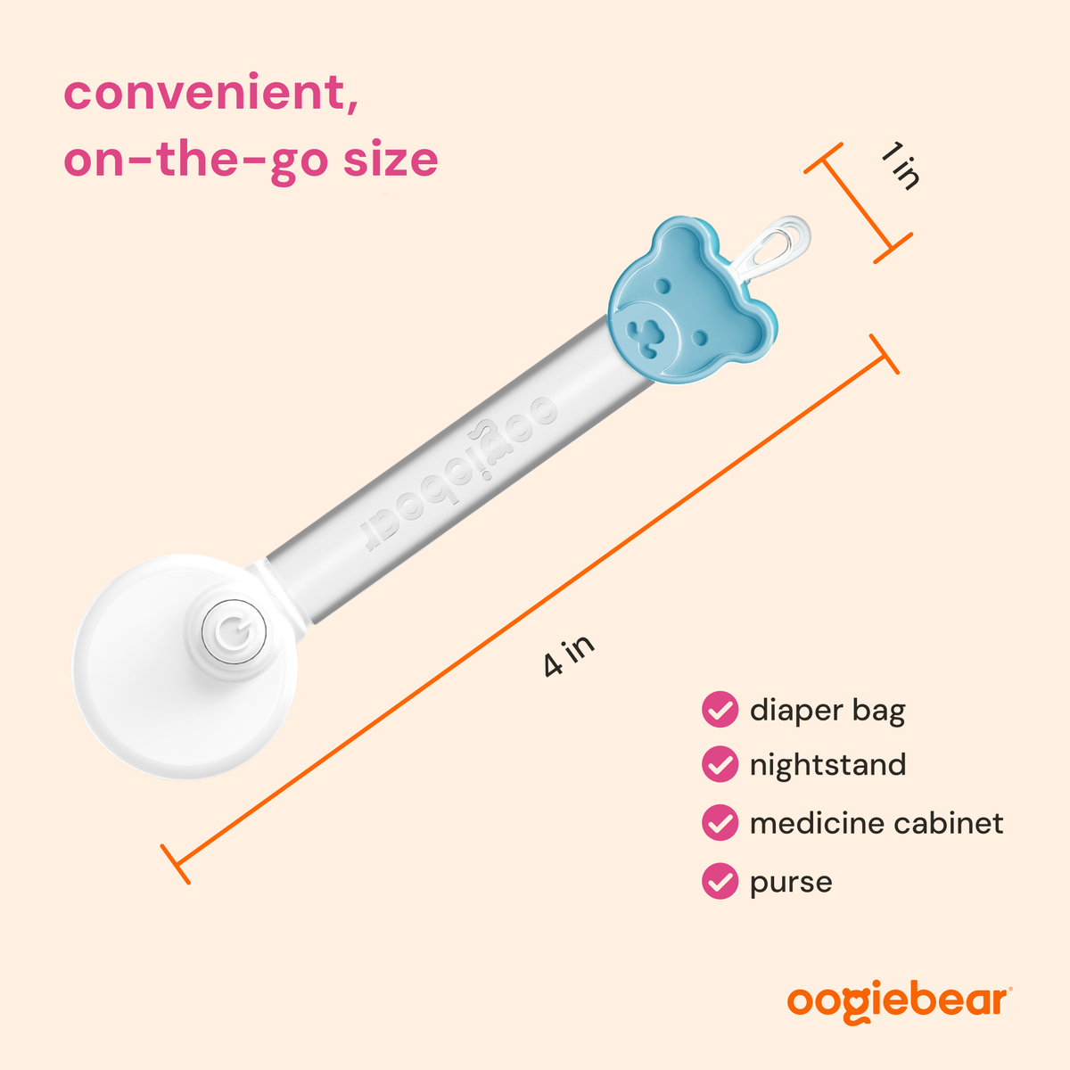 Oogiebear booger picker with a LED light