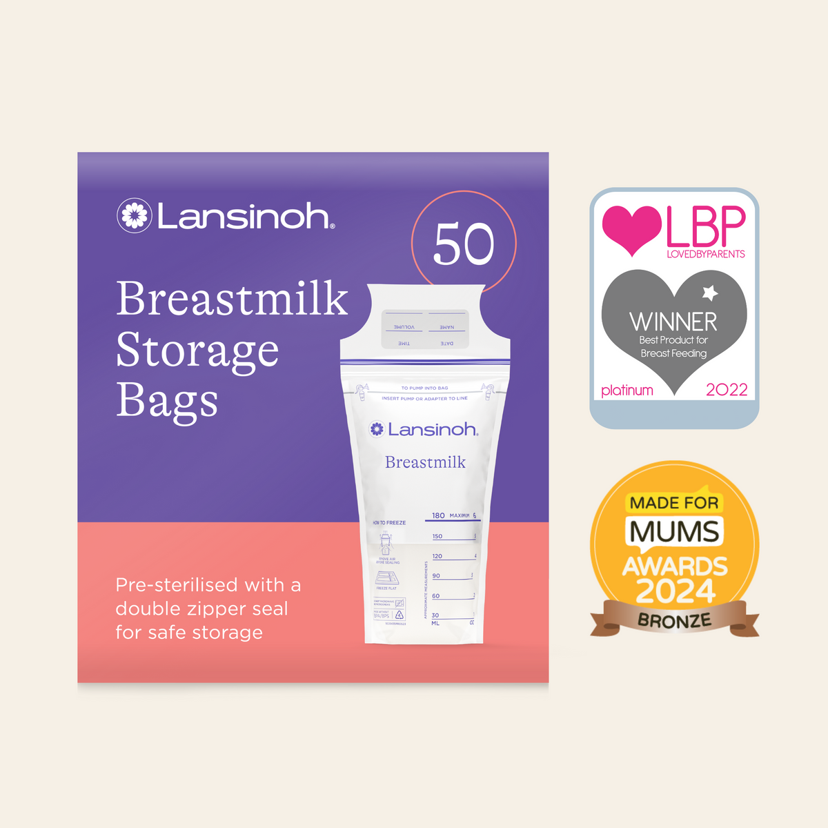 Lansinoh Breastmilk Storage Bags 50 pieces