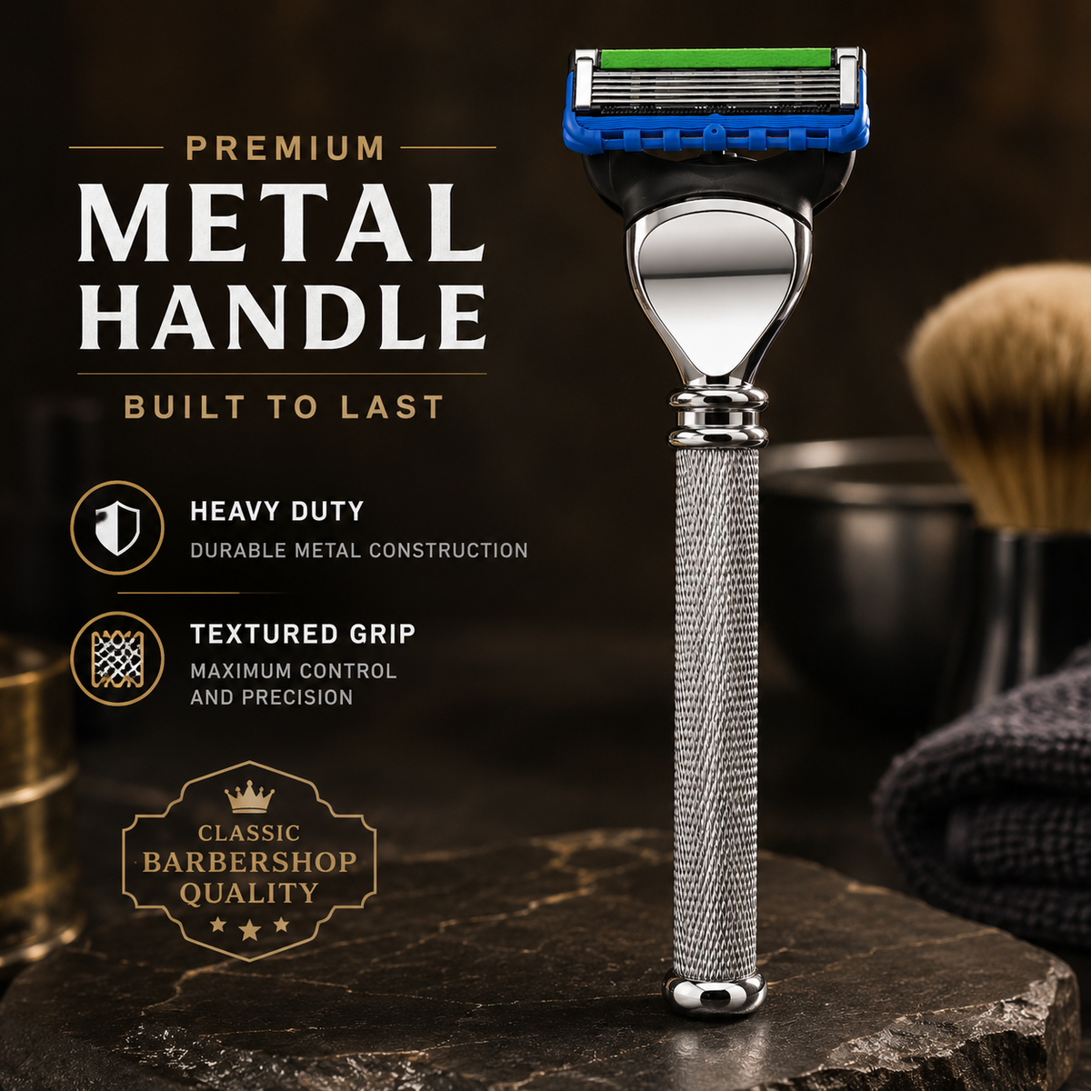 GENTS Fine Grooming Product Fusion Compatible Razor: Horn