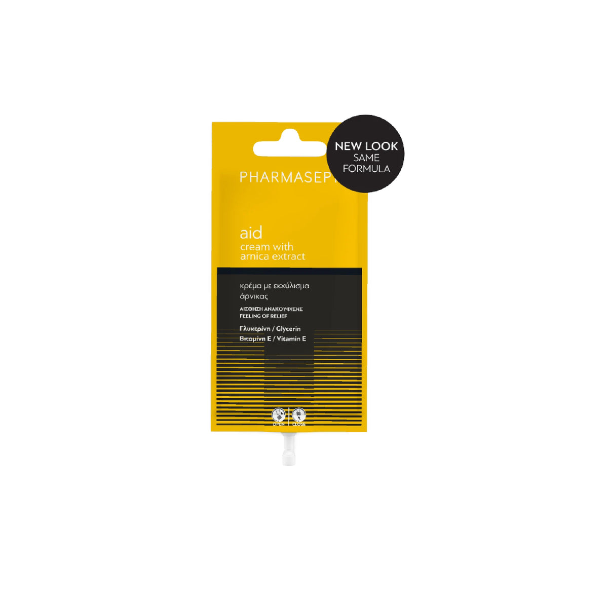 Cream with Arnica Extract – Immediate relief and soothing action.
