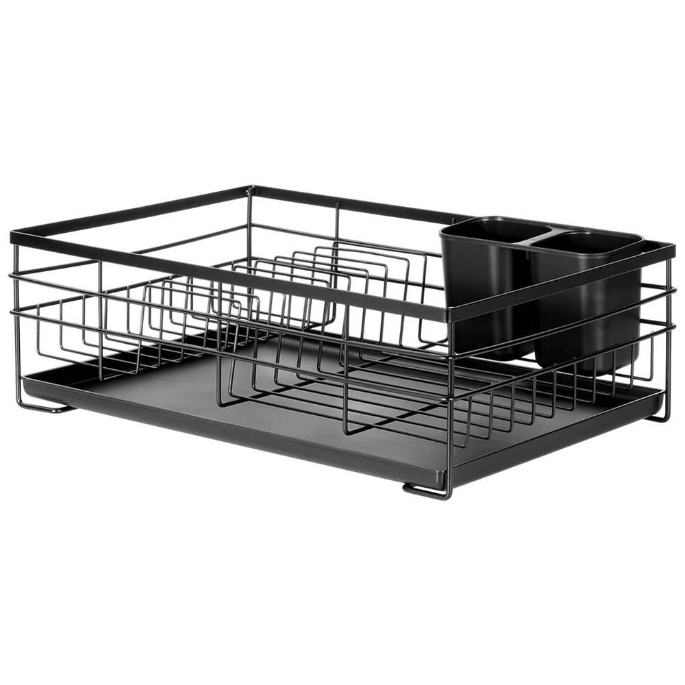 Dish Drainer Rack Black 43x32x14.5 cm 229044