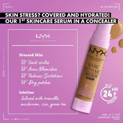 NYX Professional Makeup Bare With Me Serum RICH Concealer 0.32oz - New