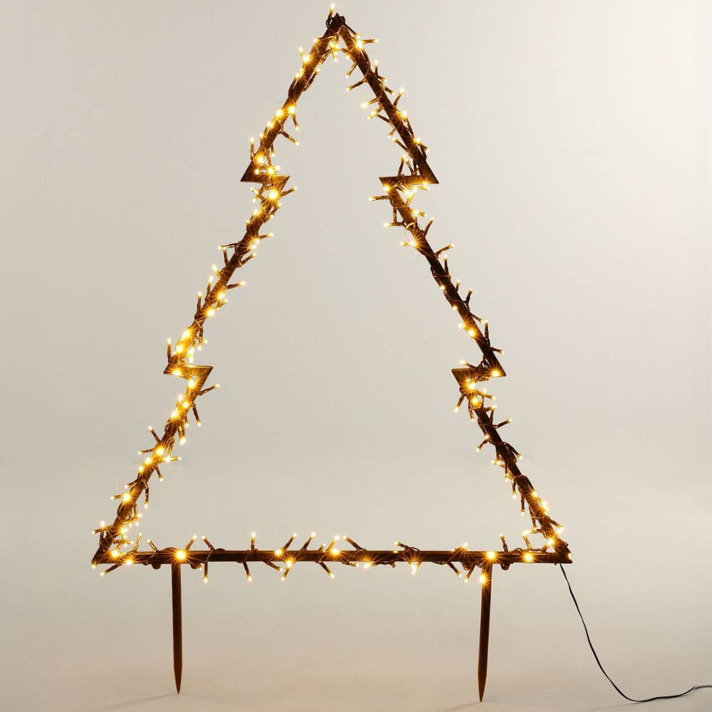 Luminous Outdoor Christmas Tree Metal 225 LED 100 cm 839421