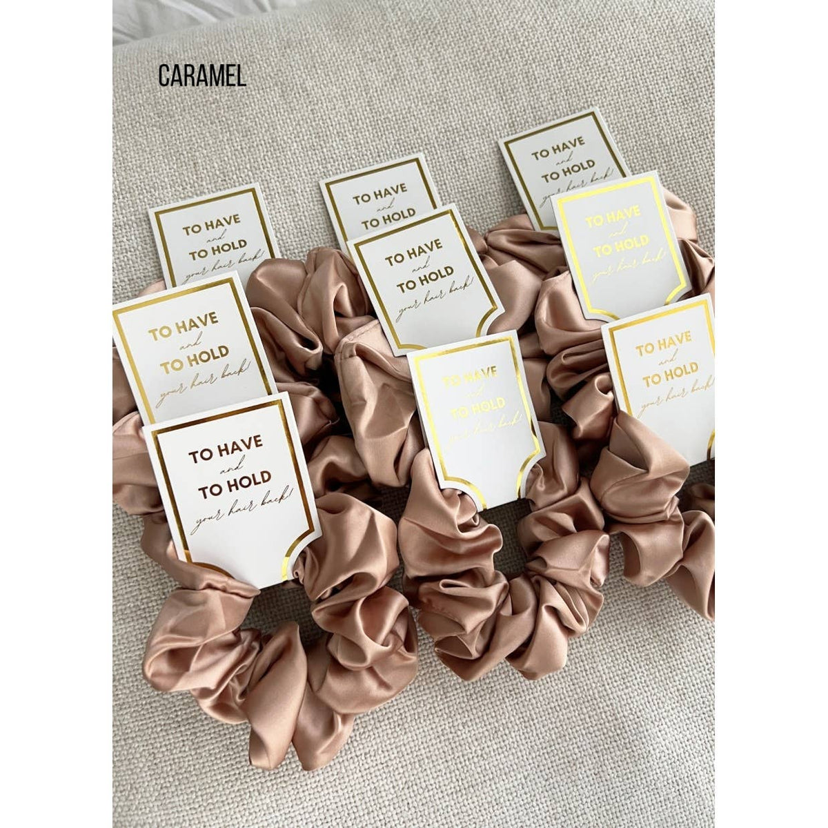 Silk Satin Soft Scrunchies - GRACE: CHAMPAGNE / ONE SIZE