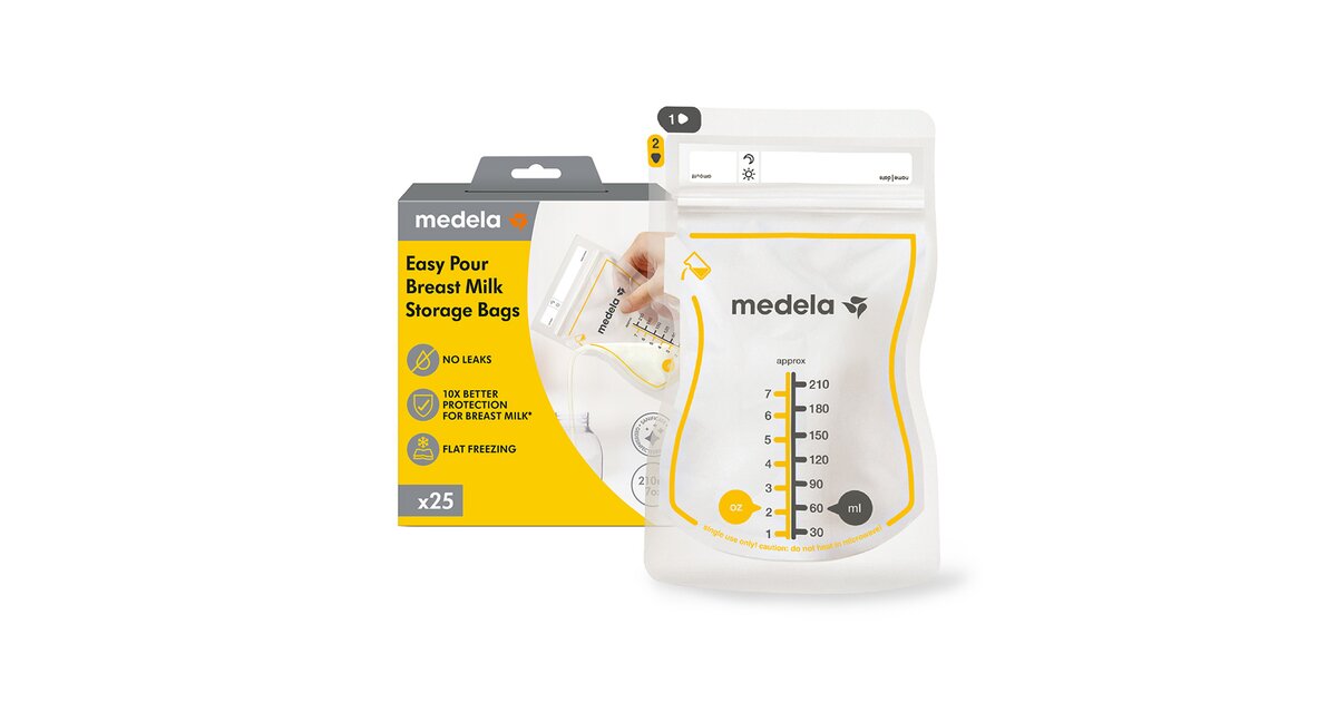 Medela Easy Pour Breast Milk Storage Bags – 25 x 210ml