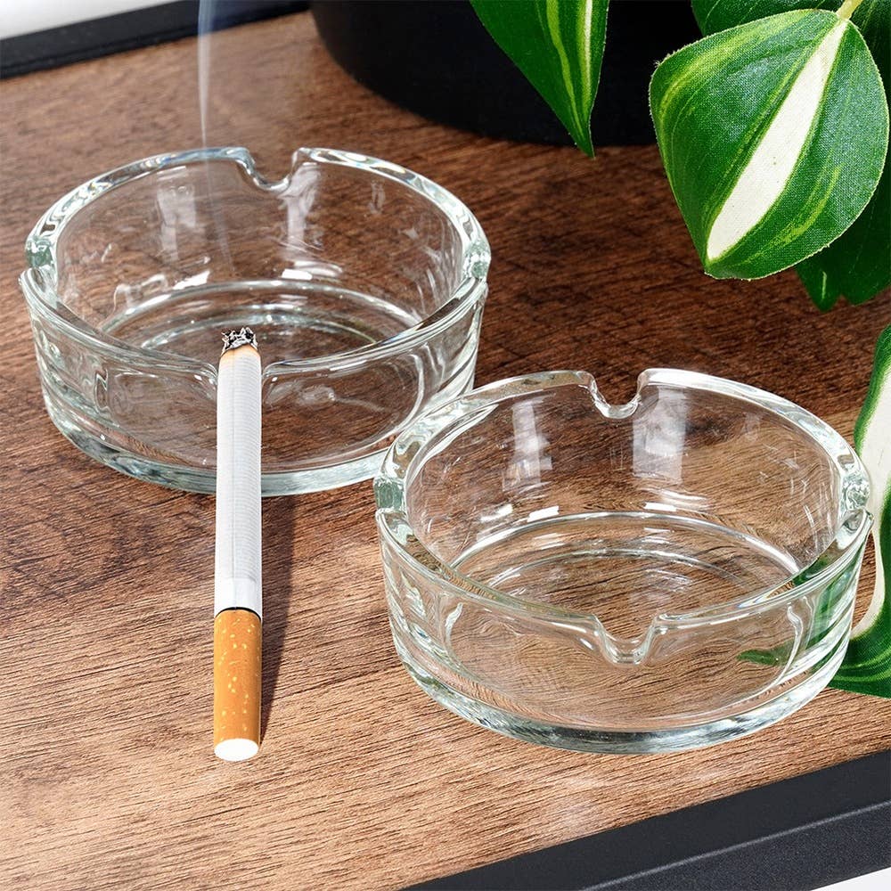 Ashtray Glass 8 cm 2 pcs 568122