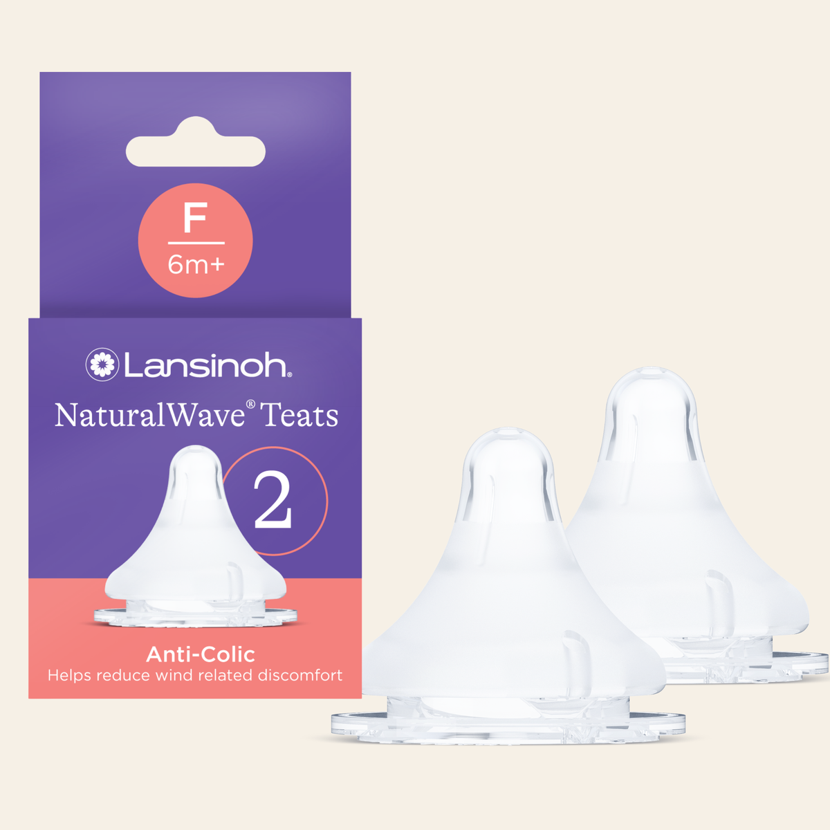 Lansinoh Natural Wave Fast Flow Teats 2 pieces