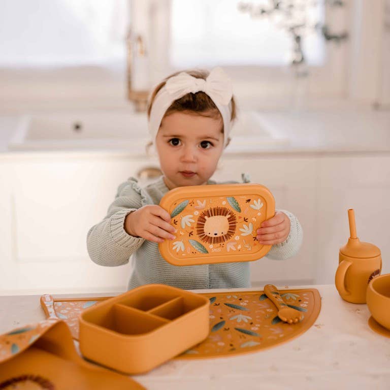 LFGB Silicone Lunch Box - Chompy The Lion