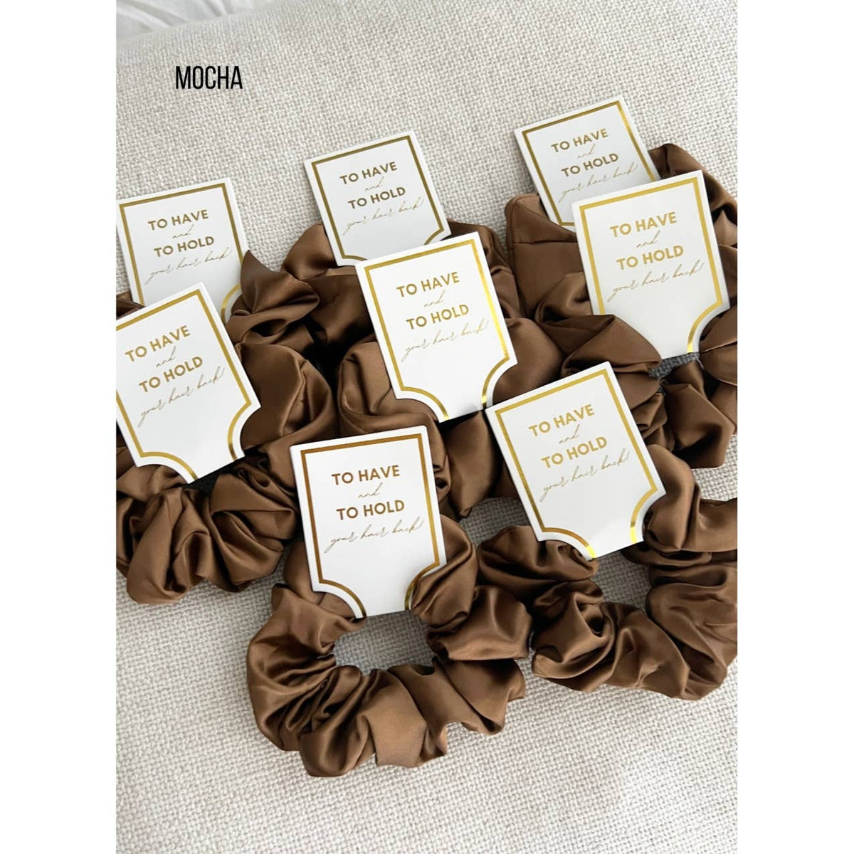Silk Satin Soft Scrunchies - GRACE: CHAMPAGNE / ONE SIZE