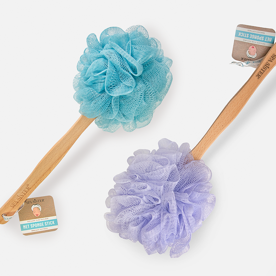 Net Sponge Stick (Beechwood): Green