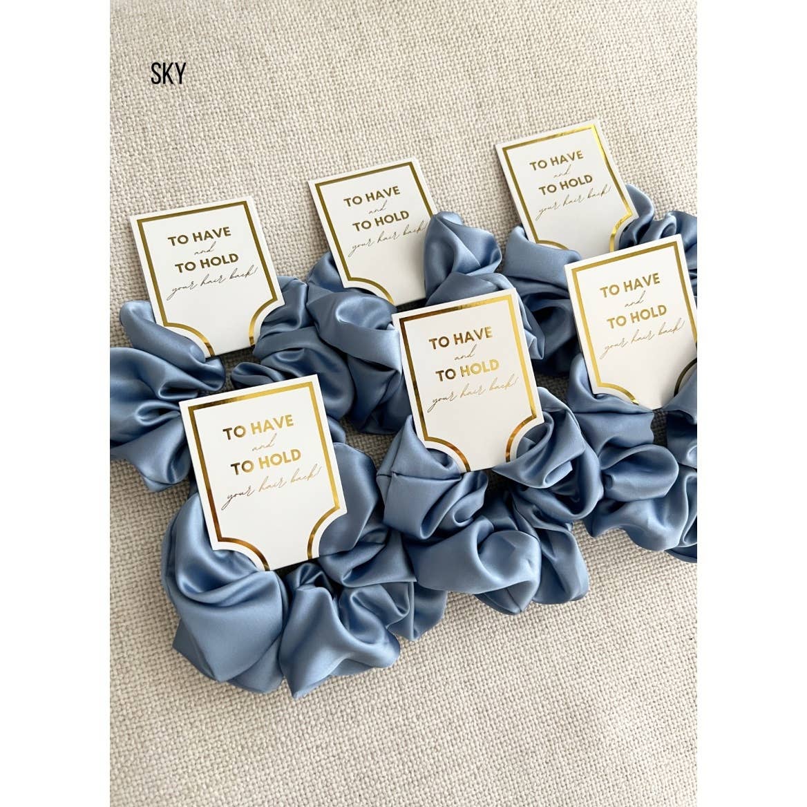 Silk Satin Soft Scrunchies - GRACE: CHAMPAGNE / ONE SIZE
