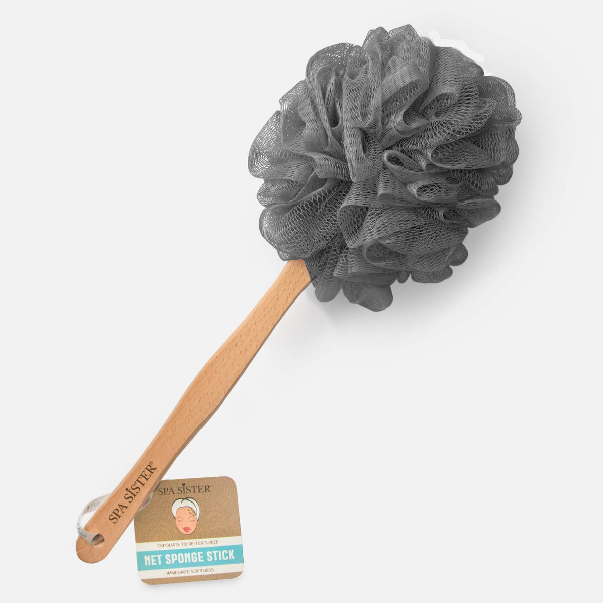 Net Sponge Stick (Beechwood): Green