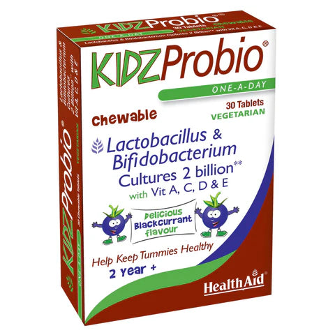 HealthAid Kidz Probio® Chewable Tablets - Probiotics for children's gut health and immune support.