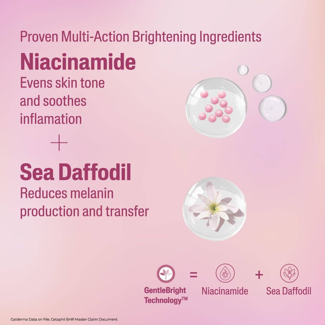 Cetaphil Brightness Reveal Creamy Cleanser, 100 g| Brightening Face Wash for Uneven Skin Tone| Niacinamide, Sea Daffodil| Fragrance Free| Dermatologist Recommended