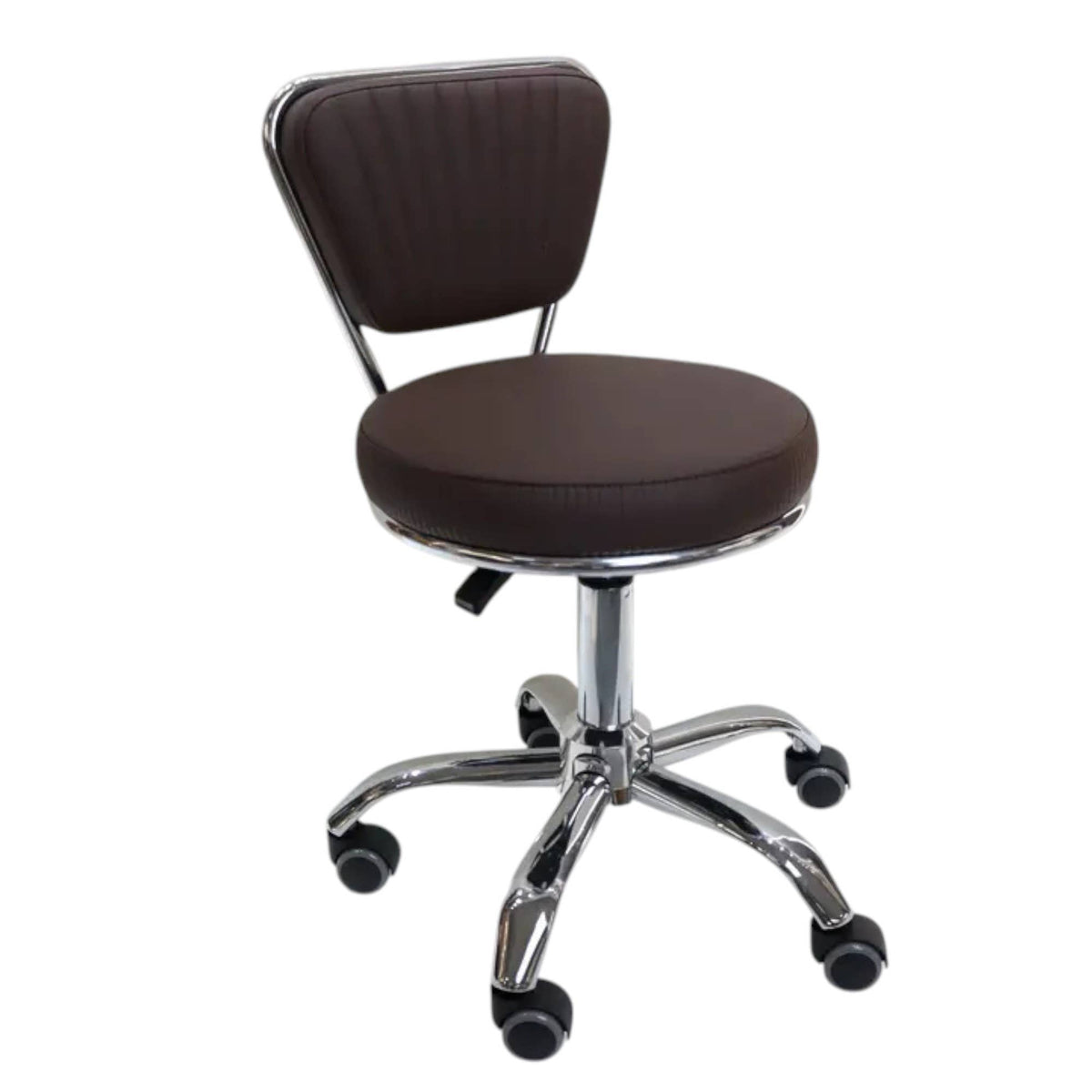 Extra Comfort & Smooth Mobility Pedi Stool: Off-White