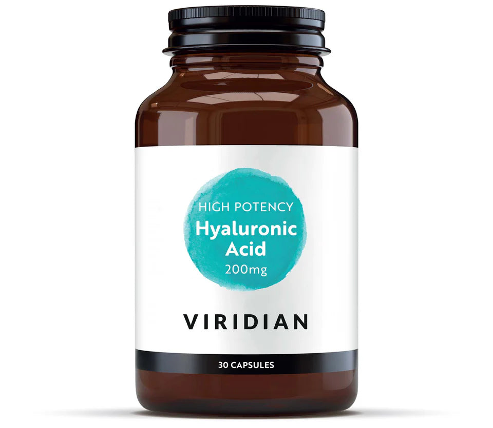 Viridian High Potency Hyaluronic Acid 200mg - Supports skin, joints, and eye health.