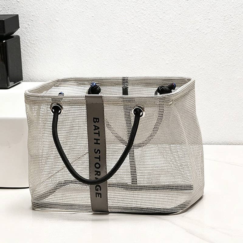 CouldNook Mesh Bath Shower Organizer Bag - Home Organizer Bag: Black / Small