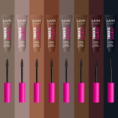 NYX Professional Makeup Thick It Stick It Brow Gel Mascara Ash Brown 0.23 fl oz - New