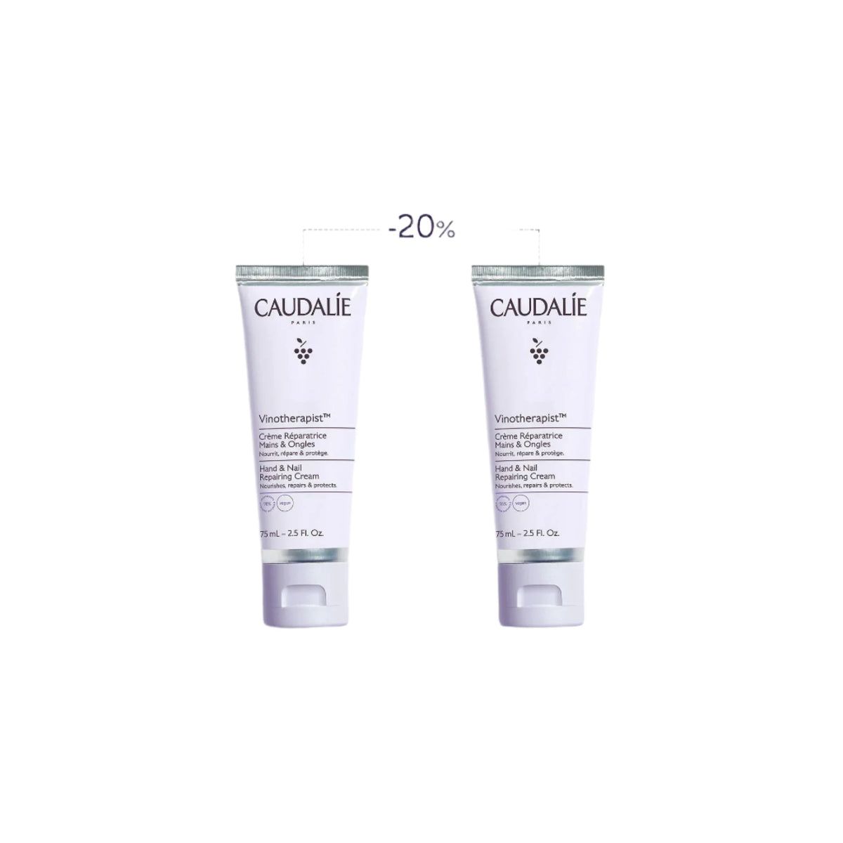 Caudalie Vinotherapist Hand & Nail Repairing Cream Duo – Nourishing & Protective