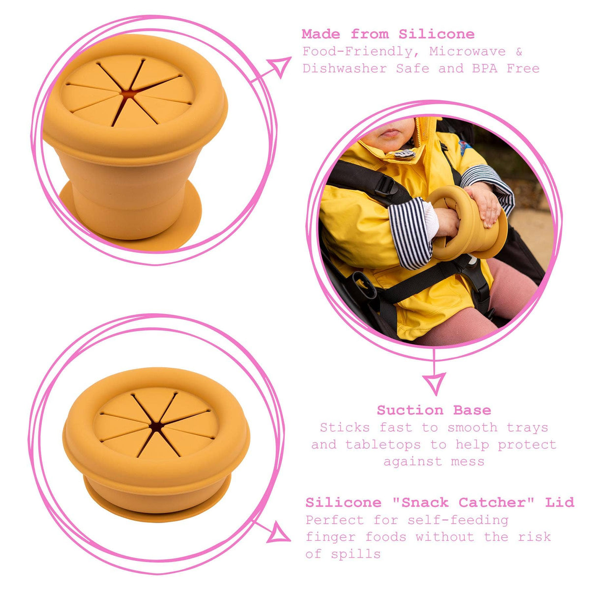 Baby Silicone Snack Pot - By Tiny Dining: Silver Sage