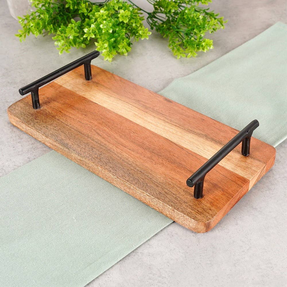 Serving Tray Wooden with Handles 30x15.5 cm 139741