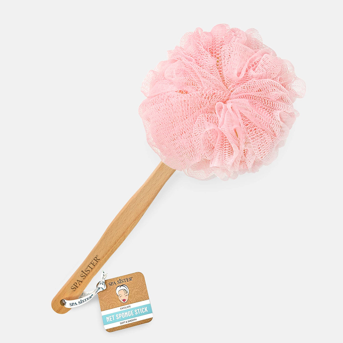 Net Sponge Stick (Beechwood): Green