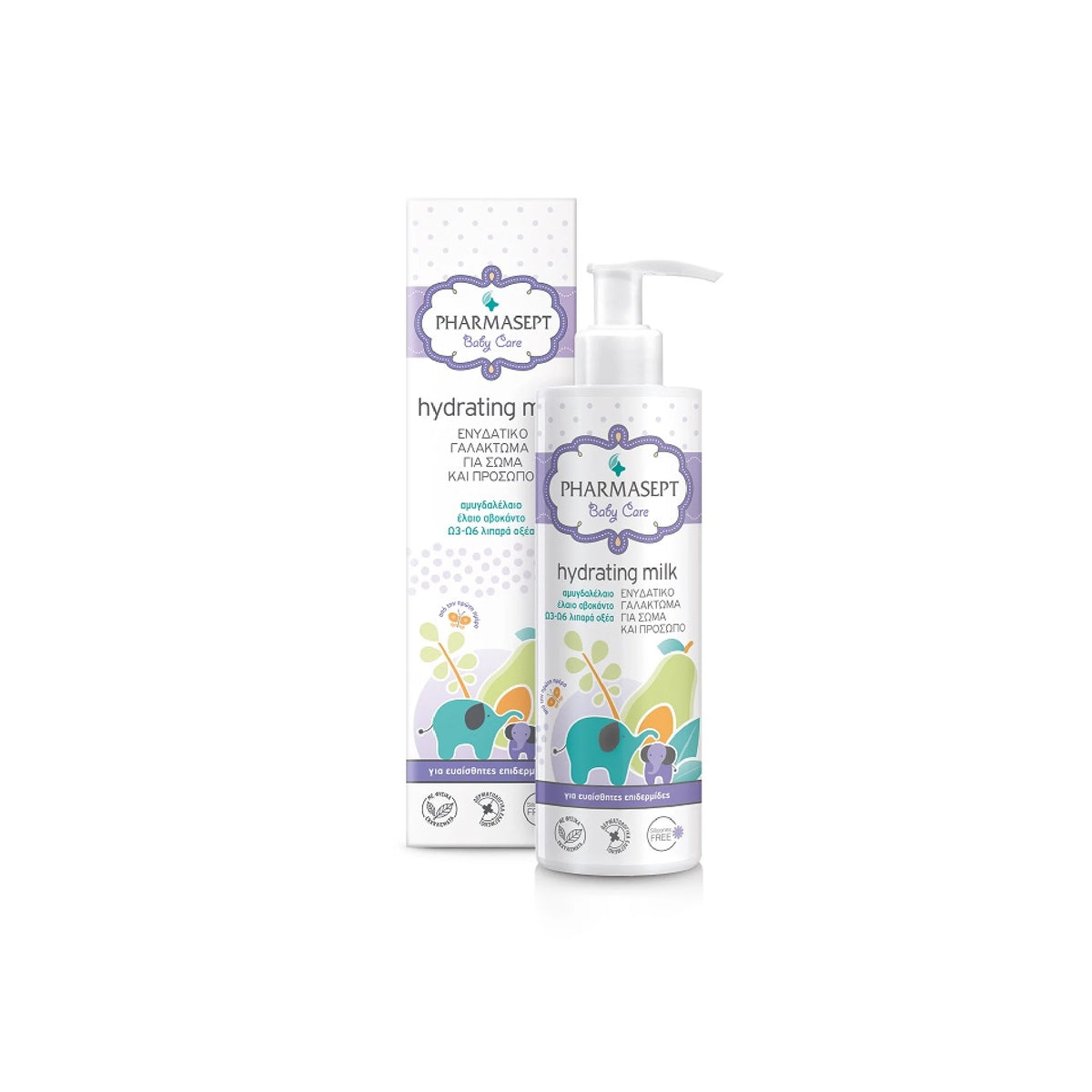 Pharmasept Baby Care Hydrating Milk – Gentle daily moisturizer for baby’s body and face.