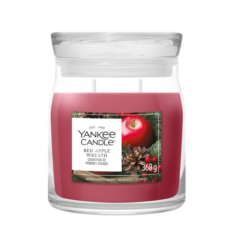 Yankee Candle Signature Medium Jar Red Apple Wreath