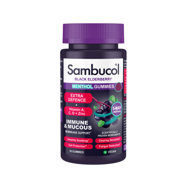Sambucol Extra Defence Menthol Gummies 30