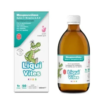 Liquivites Kids with Cod Oil,Omega 3 & Vitamin A, D & E 250ml 